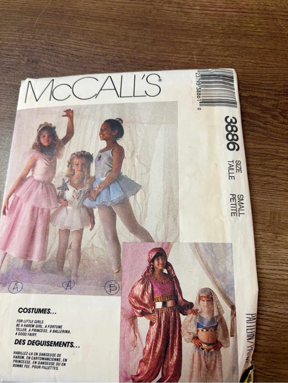 Vintage McCall's 3886 Girls Costume Pattern Uncut Factory Folded